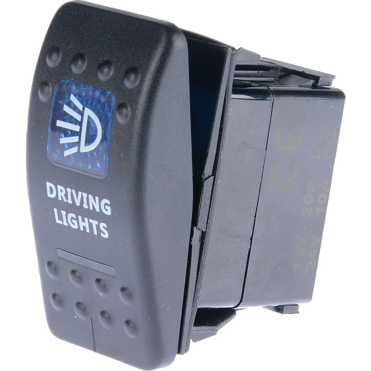 Drivetech 4x4 Rocker Driving Lights Switch On/Off SPST 12 or 24V Blue Illuminati