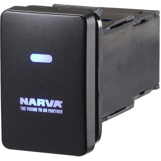 Narva Style Sealed Push Switch Off/On SPDT 12V Blue LED (Contacts Rated 3A @ 12V