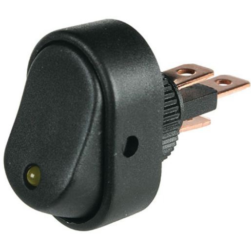 OEX Rocker Switch On/Off SPST Amber Illumination - ACX1970BL Car Wiring Adapter