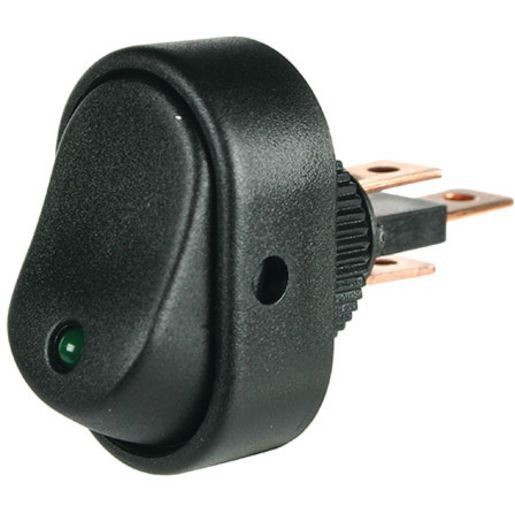 OEX Rocker Switch On/Off SPST Green Illumination - ACX1972BL Car Wiring Adapter