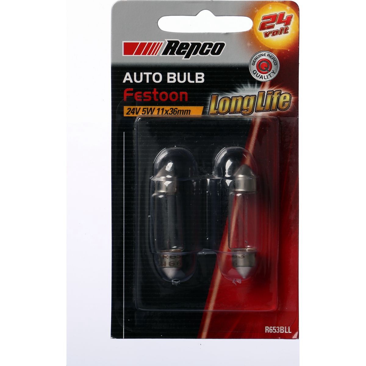 Repco 11X36 Festoon Globe 24V 5W SV8.5-8 Pack of 2 - R653BLL Car Wiring Adapter