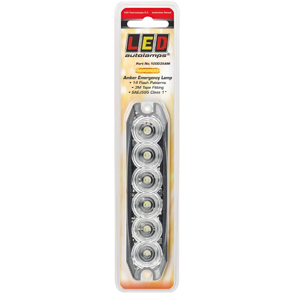 LED Autolamps 12/24V LED Amber Emergency Light Flash Patterns With Sync Wire Bli