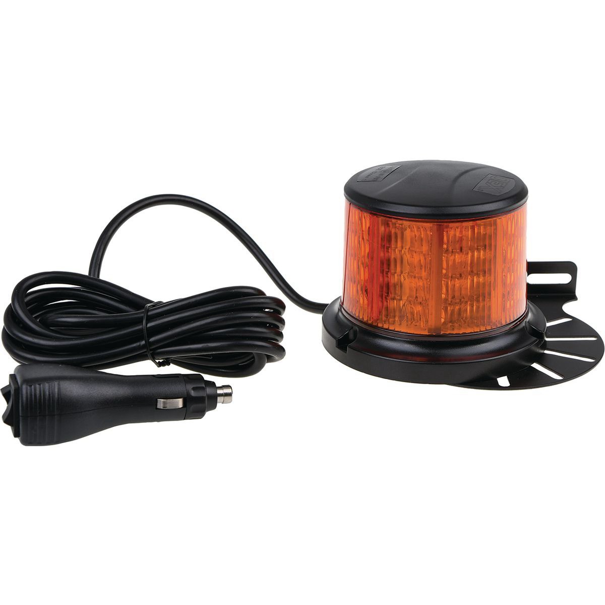 OEX 12/24V LED Beacon 91mm Tall Amber - Magnetic Mount with Base Plate - ACX5724