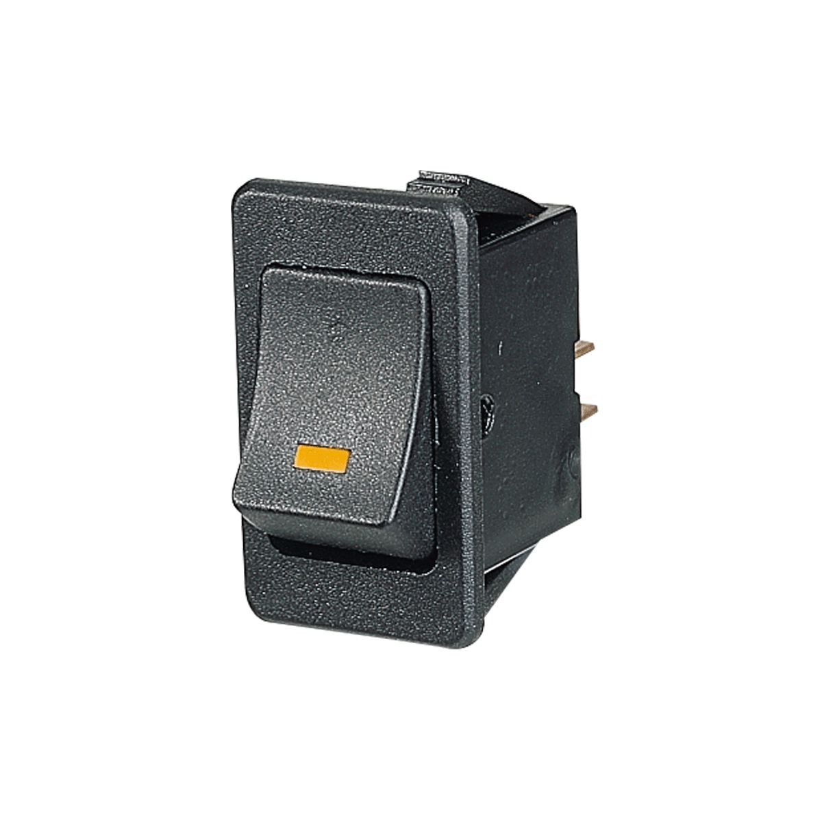Narva Rocker Switch Off/On DPST Amber LED (Contacts Rated 20A @ 12V) - 63020BL