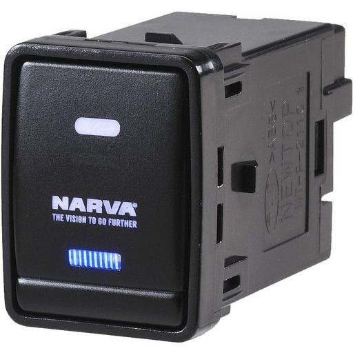 Narva Nissan Style Sealed Push Switch Off/On SPDT 12V Blue LED (Contacts Rated 3