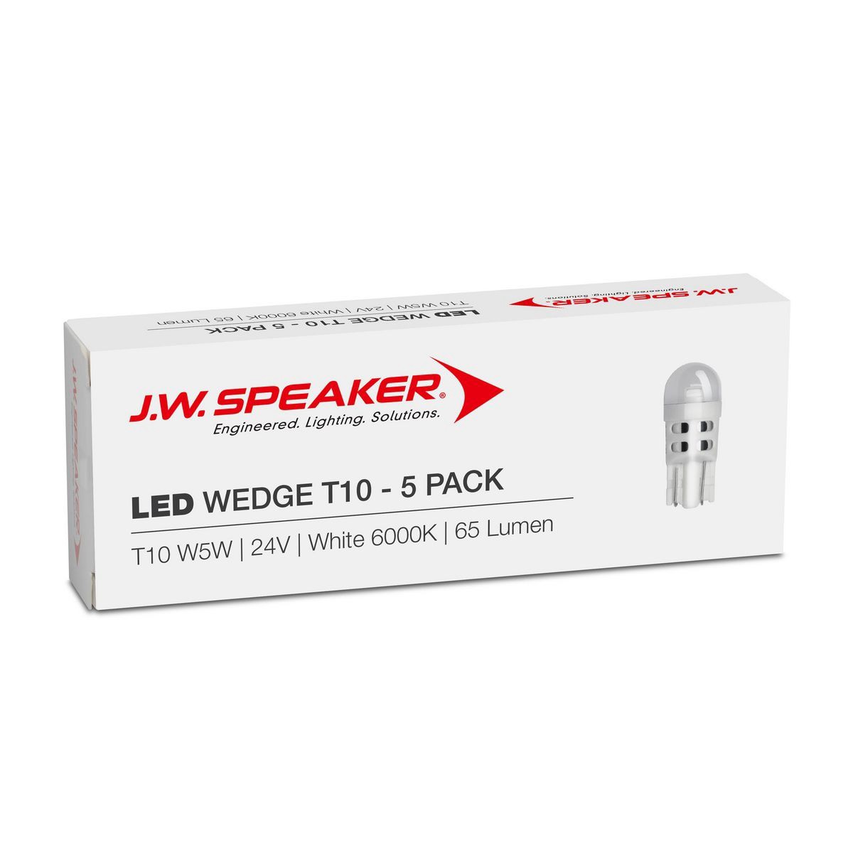 JW Speaker LED Wedge W5W / T10 24V 6000K 65lm (24V) -Trade/ Bulk Pack. - 990111-