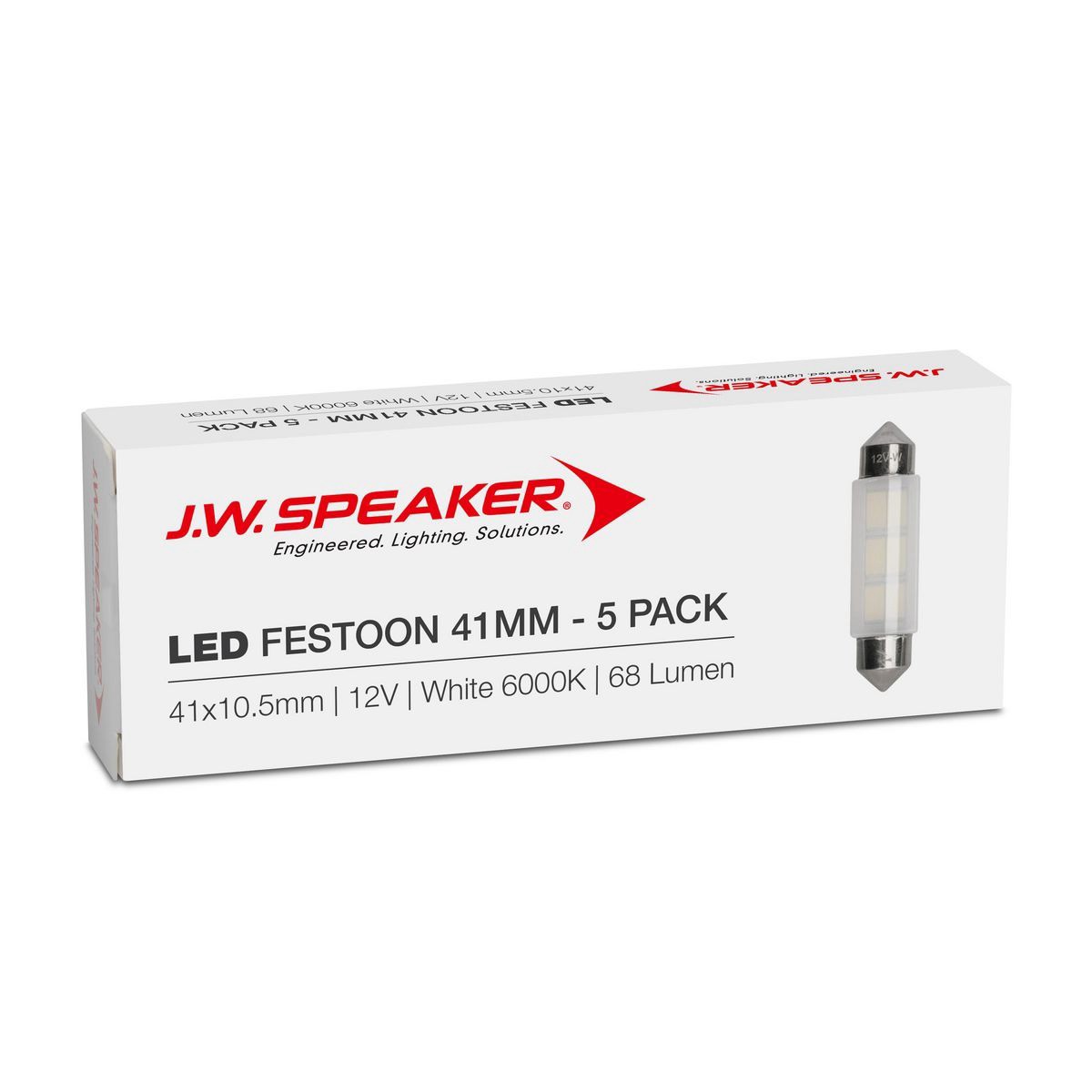 JW Speaker LED Festoon (41x10.5) 12V 6000K 68lm -Trade/ Bulk Pack. - 990104-5