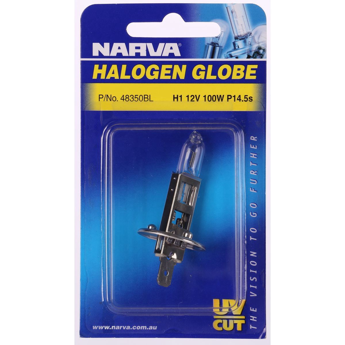 Narva H1 Globe P14.5S 12V 100W - 48350BL Car Wiring Adapter Car Lighting