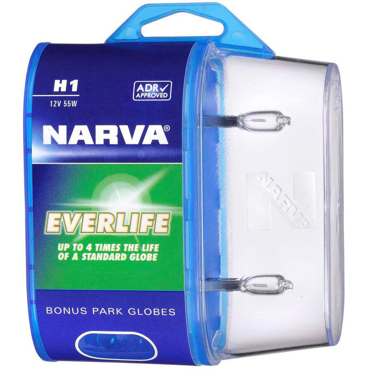 Narva 12V 55W H1 Globe Everlife 2 Pce - 48322BL2 Car Wiring Adapter Car Lighting