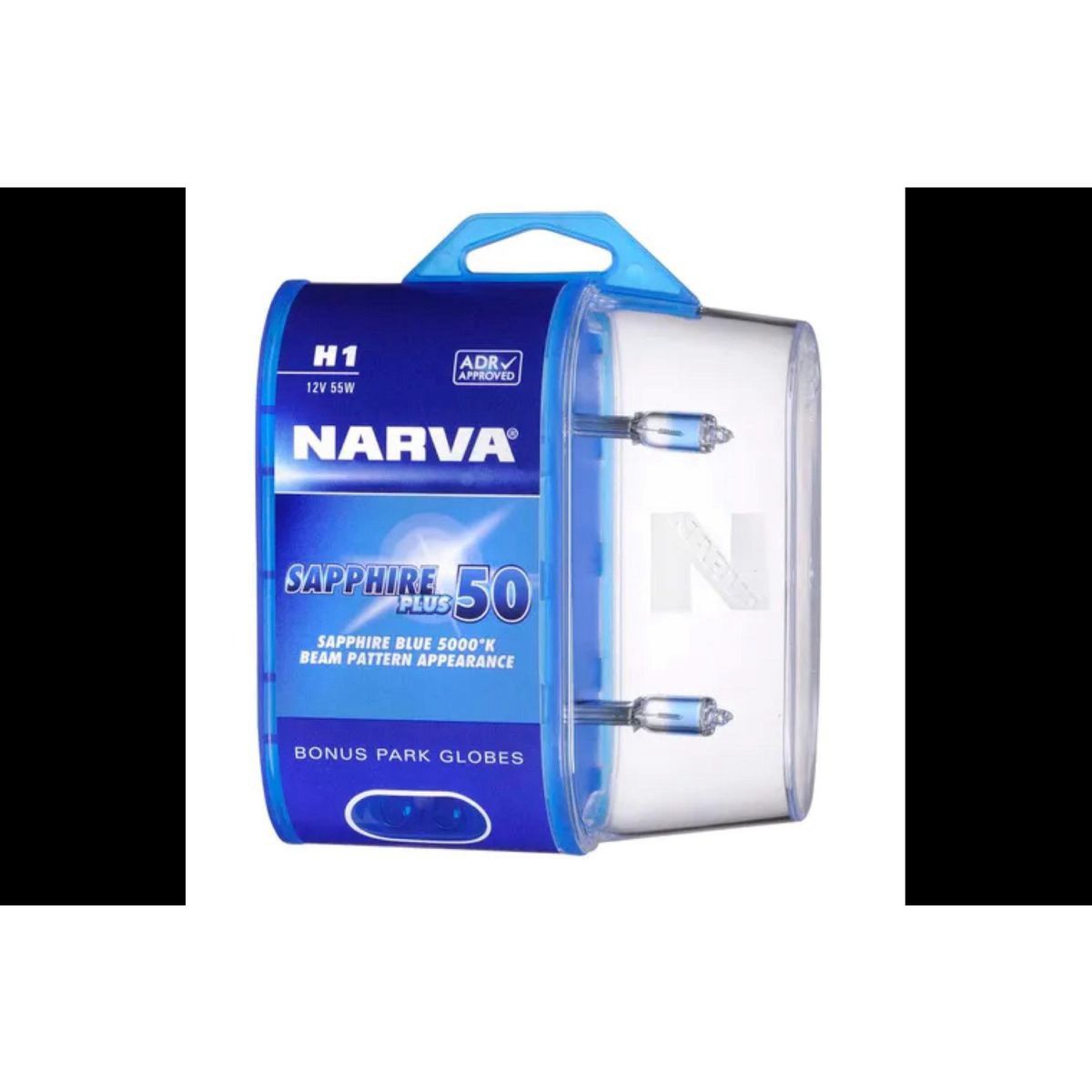 Narva H1 Globe 12V 55W Sapphire Plus 50 2 Pce - 48520BL2 Car Wiring Adapter