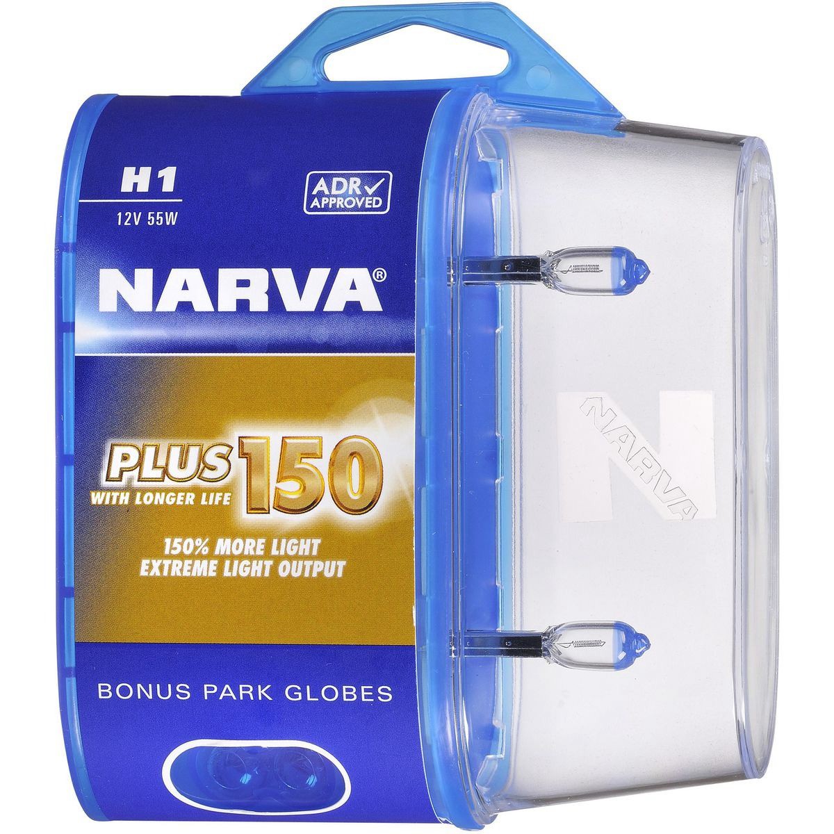 Narva H1 Globe 12V P14.5S Plus150 Twin Pack - 48390BL2 Car Wiring Adapter