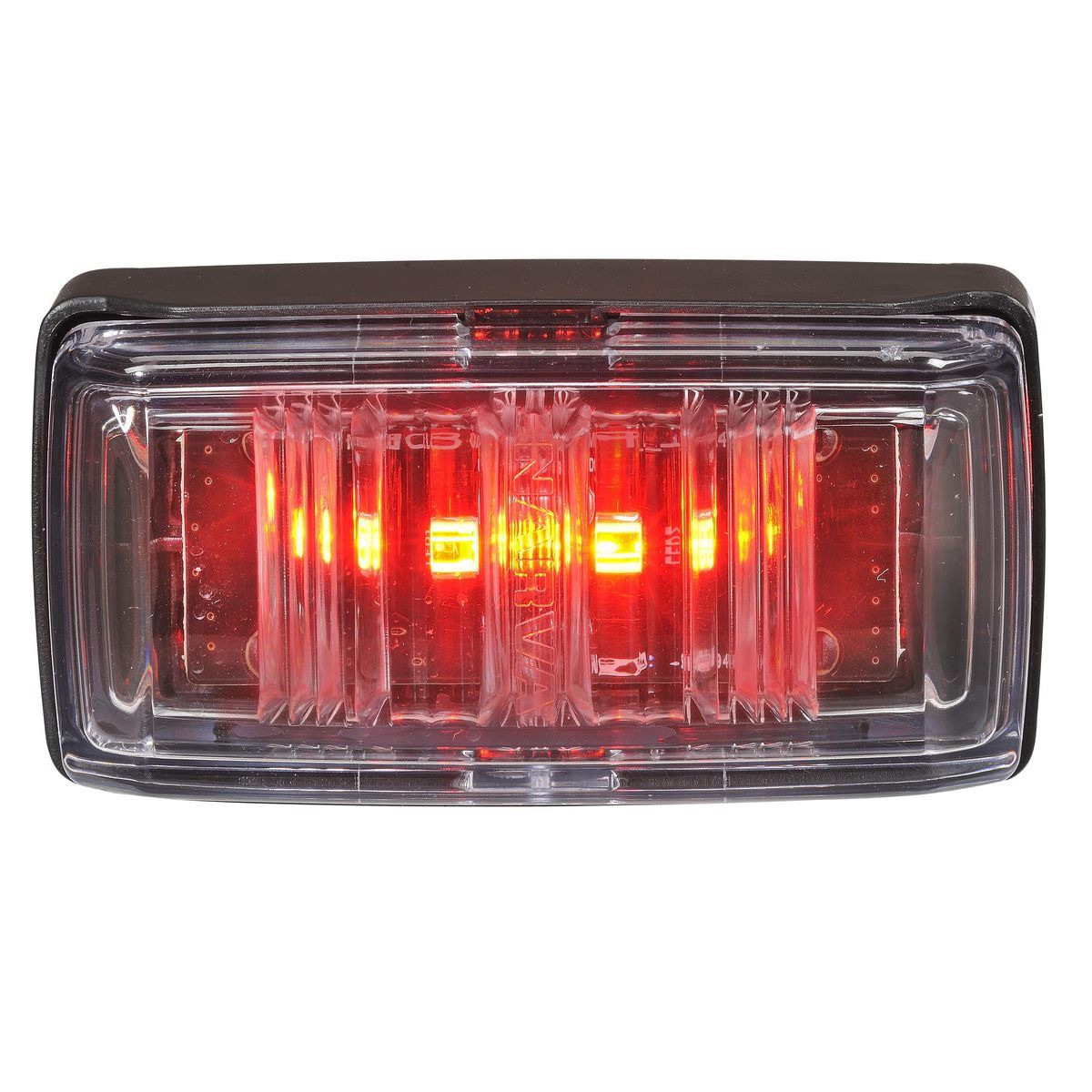 Narva Heavy Duty Model 80 Rear End Outline Marker (Red) With Black Base And 2.5M