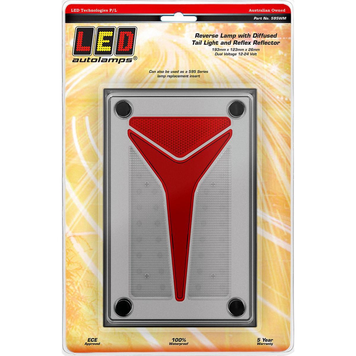 LED Autolamps Single reverse lamp/diffused tail function - 595WM Car Wiring Auto