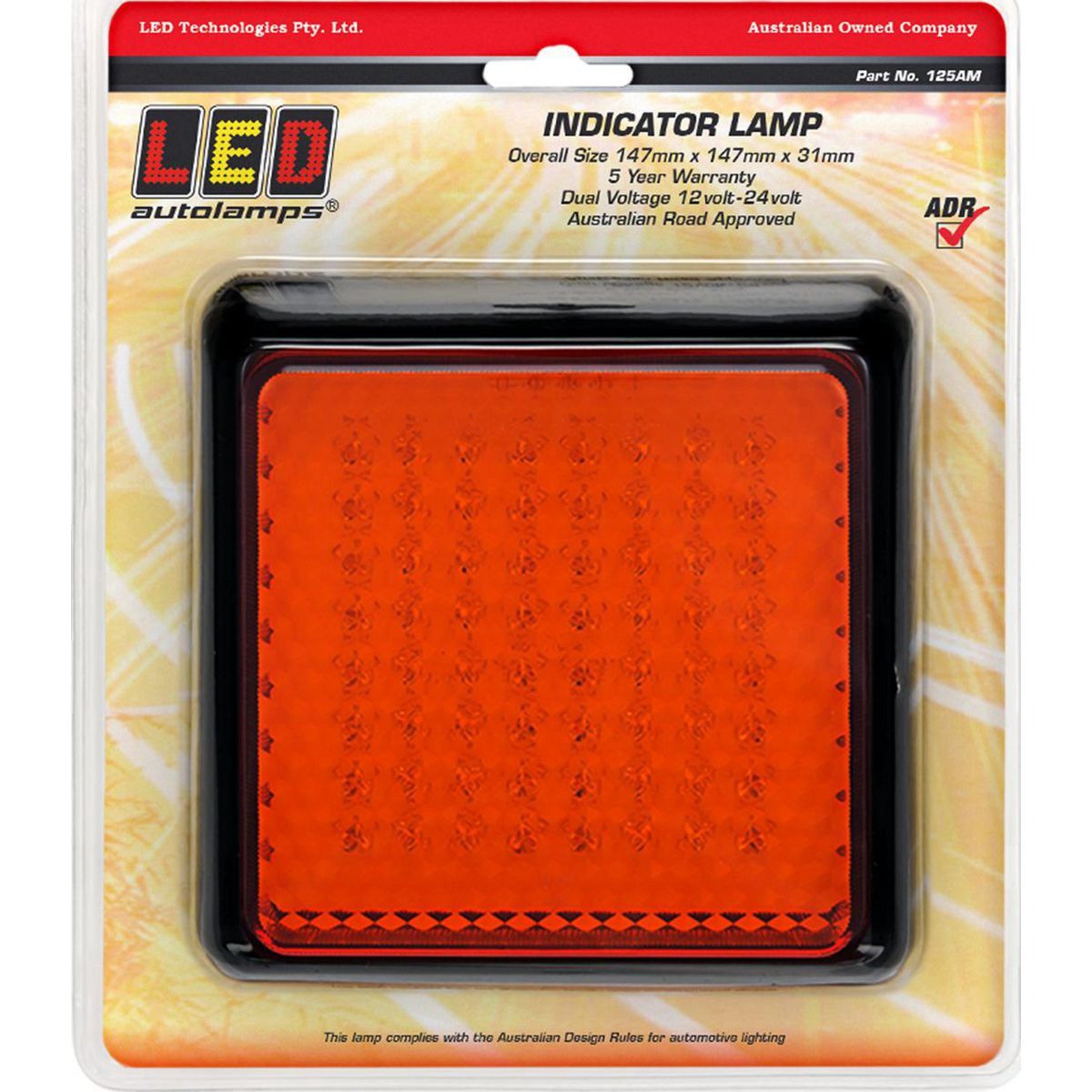 LED Autolamps 12/24V Indicator Lamp 64 LEDs With 30cm Wire - 125AM Car Wiring