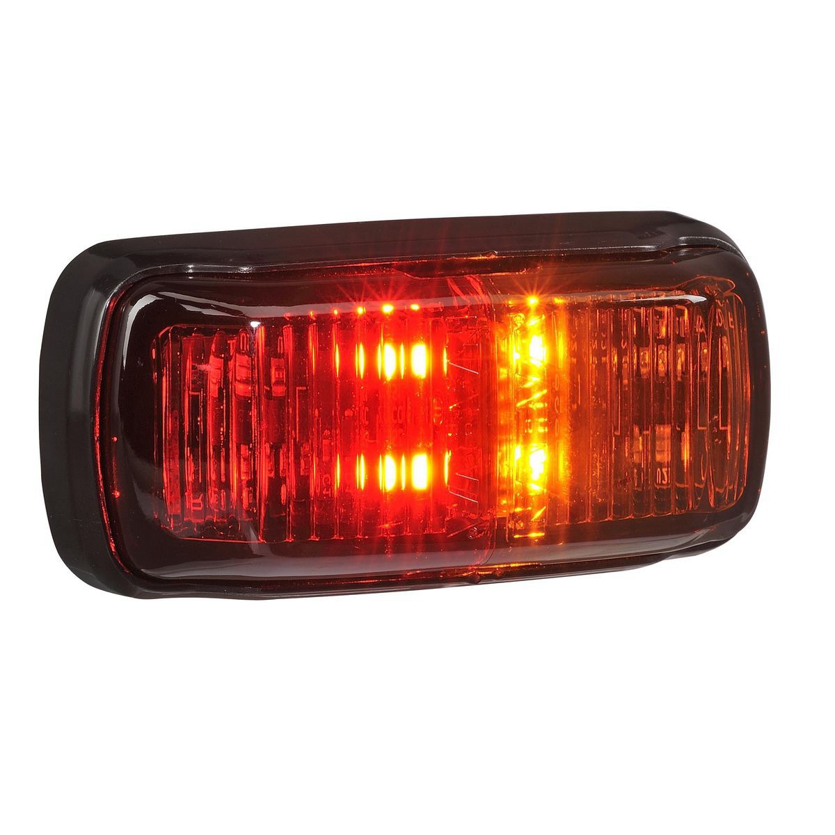 Narva Model 64 Side Marker Lamp (Red/Amber) Black Base And 2.5M Cable Car Wiring