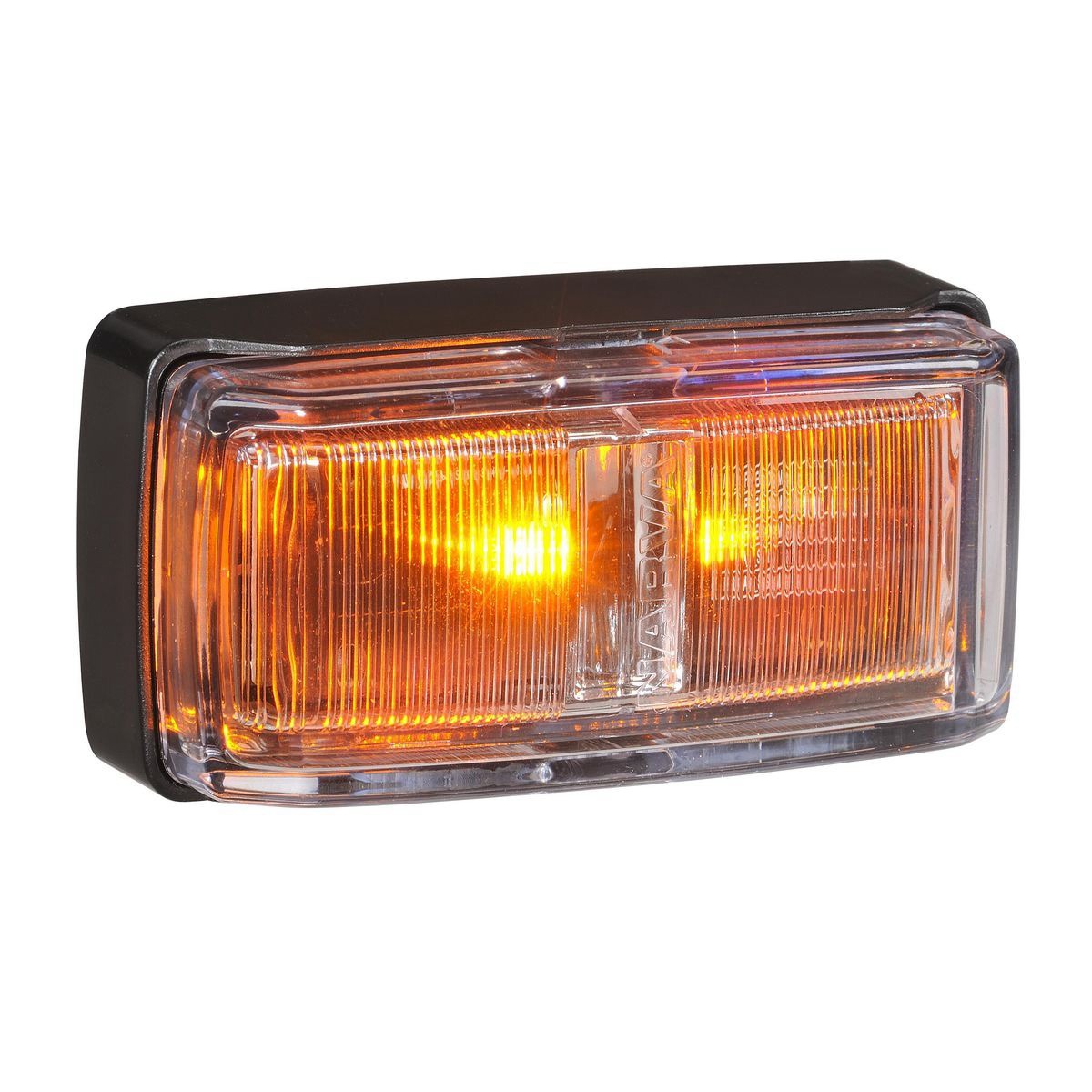 Narva Heavy Duty Model 80 Side Directional Indicator (Amber) With Black Base And