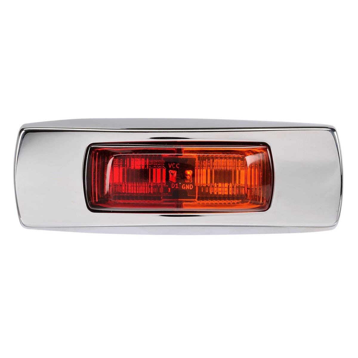 Narva 9-33 Volt Surface Mount LED Side marker lamp(red/amber) with Chrome cover