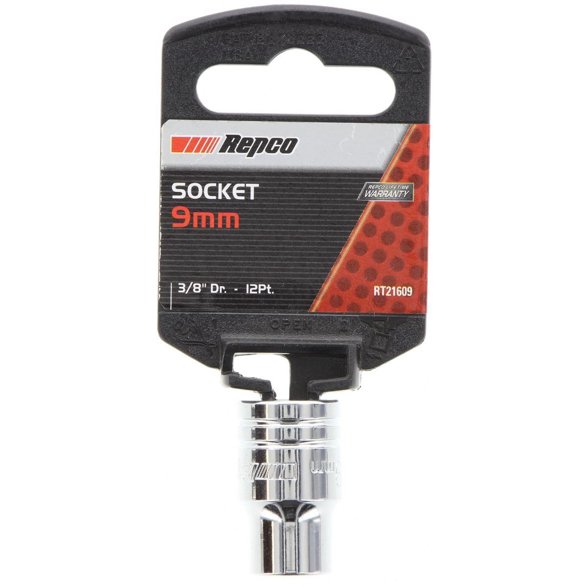 Repco Socket 9mm, 3/8in Drive, 12 Point - RT21609 Auto Part Workshop Tool DIY