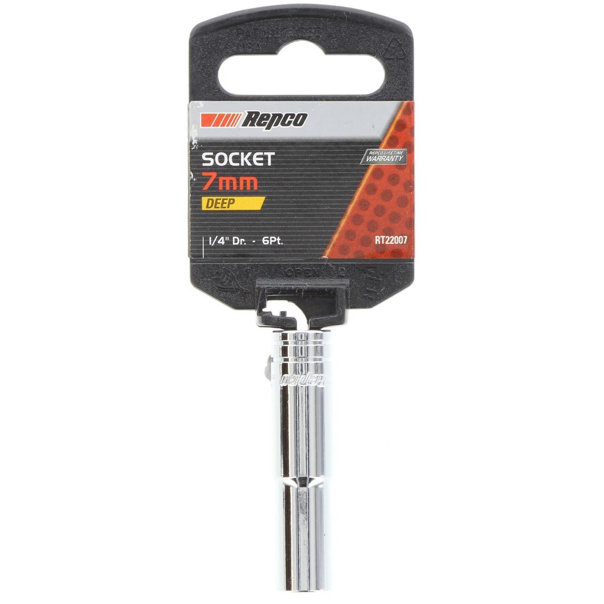 Repco Deep Socket 7mm 1/4in Drive 6PT - RT22007 Auto Part Workshop Tool DIY