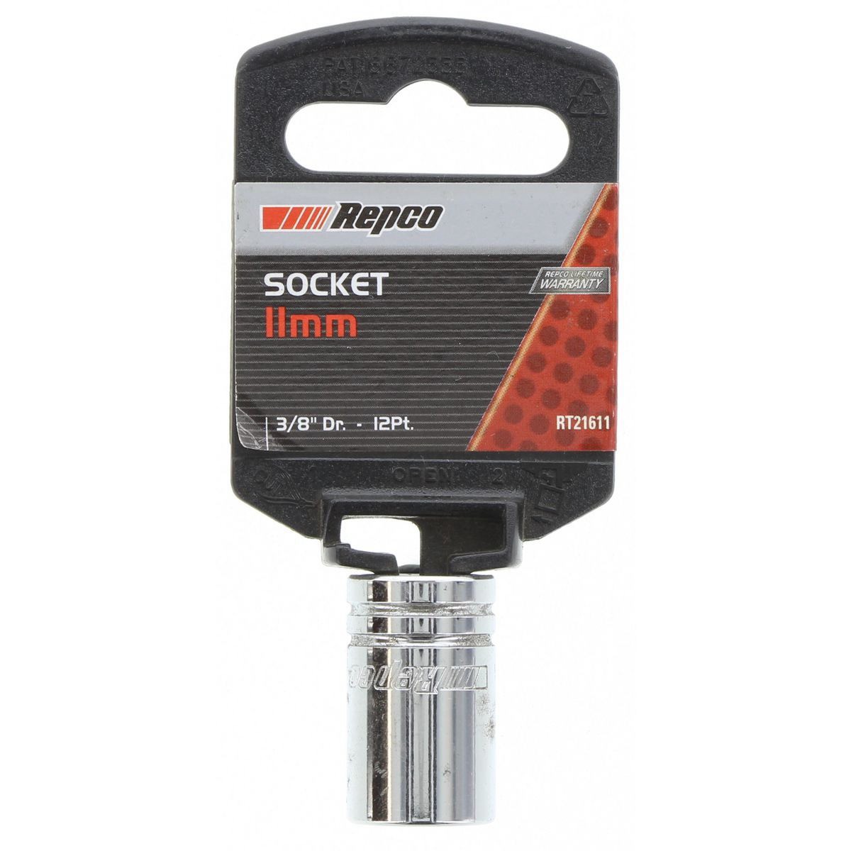 Repco Socket 11mm, 3/8in Drive, 12 Point - RT21611 Auto Part Workshop Tool DIY