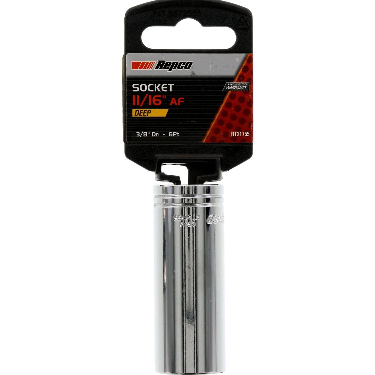 Repco Deep Socket 11/16in 3/8in Drive 6PT - RT21755 Auto Part Workshop Tool DIY
