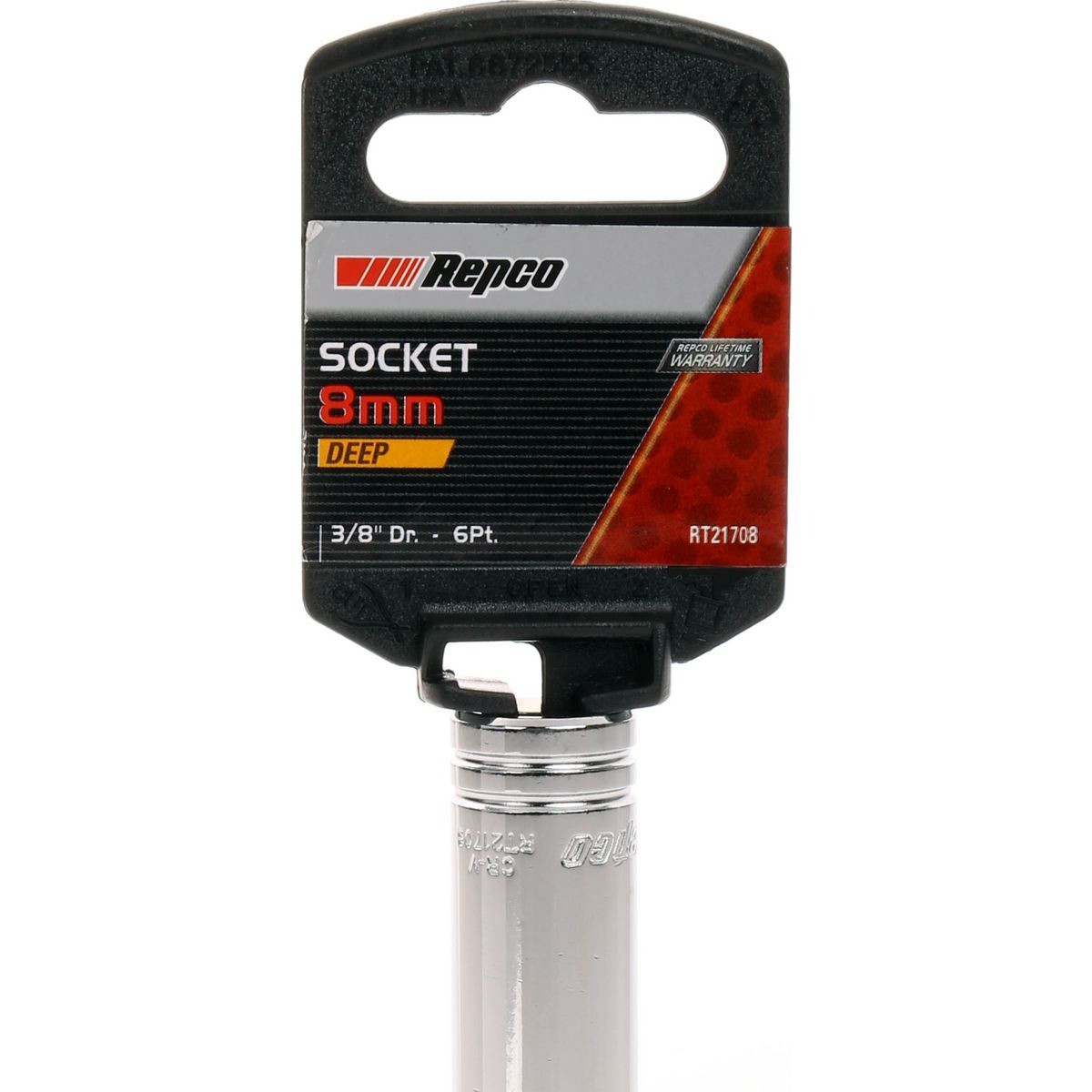 Repco Deep Socket 8mm 3/8in Drive 6PT - RT21708 Auto Part Workshop Tool DIY
