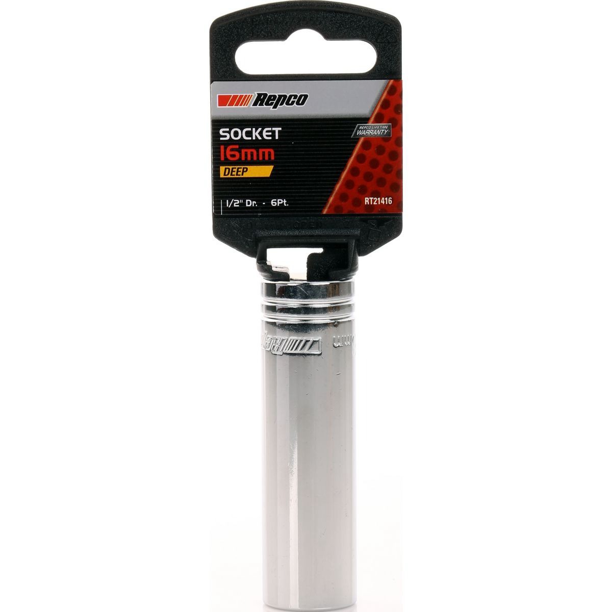 Repco Deep Socket 16mm, 1/2in Drive - RT21416 Auto Part Workshop Tool DIY
