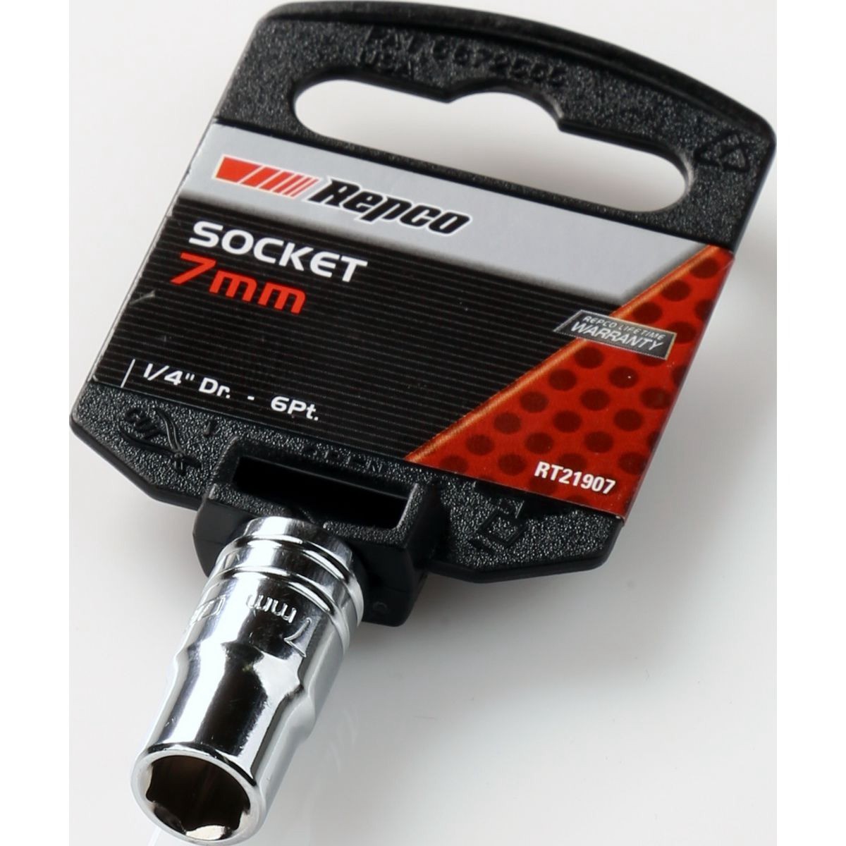 Repco Socket 7mm, 1/4in Drive, 6 Point - RT21907 Auto Part Workshop Tool DIY