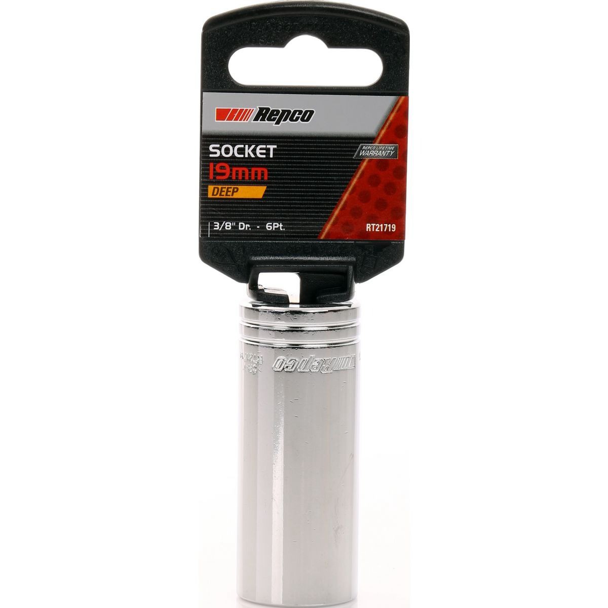 Repco Deep Socket 19mm 3/8in Drive 6PT - RT21719 Auto Part Workshop Tool DIY