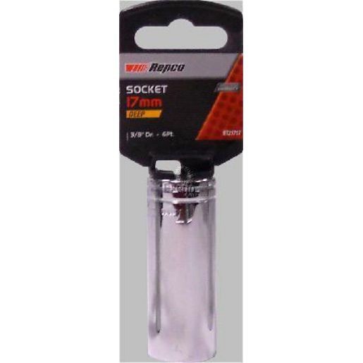 Repco Deep Socket 17mm 3/8in Drive 6PT - RT21717 Auto Part Workshop Tool DIY