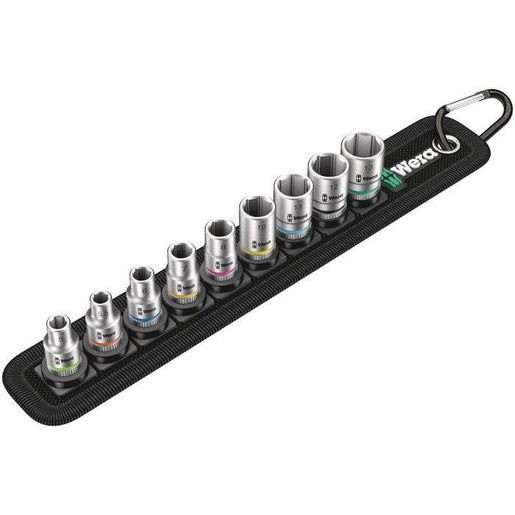 Wera 9 Piece Metric 1/4 inch Socket Set - WER003883 Workshop Tool Auto