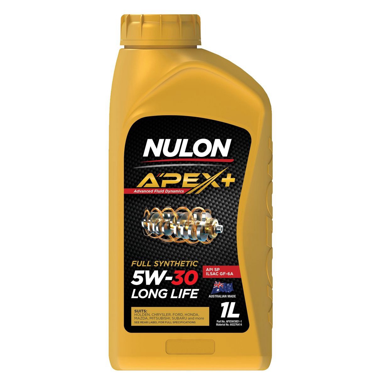 Nulon Apex+ Full Synthetic Long Life 5W-30 Engine Oil 1L - APX5W30D1-1 Auto