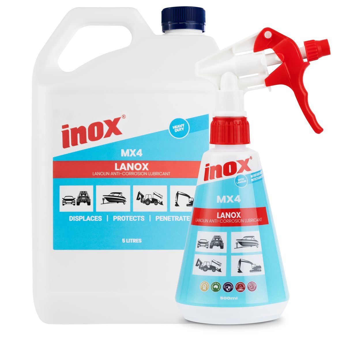 Inox MX4 Lanolin Lubricant 5L Bottle with Applicator - MX4-5 Car Service