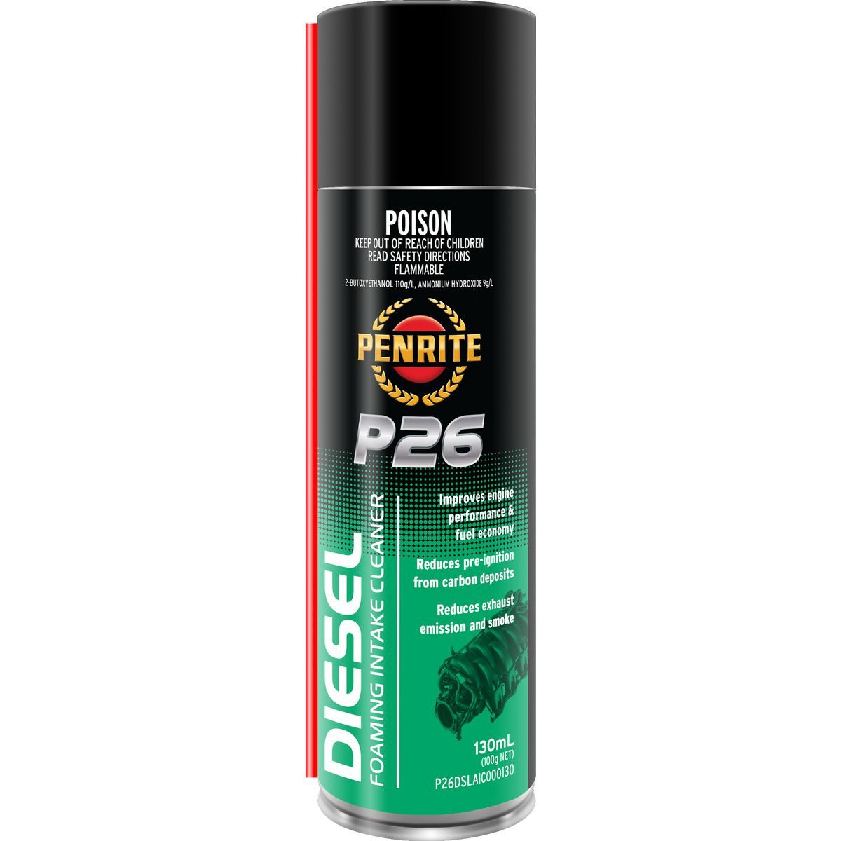 Penrite P26 Diesel Foaming Intake Cleaner 130ml - P26DSLAIC000130 Car Service