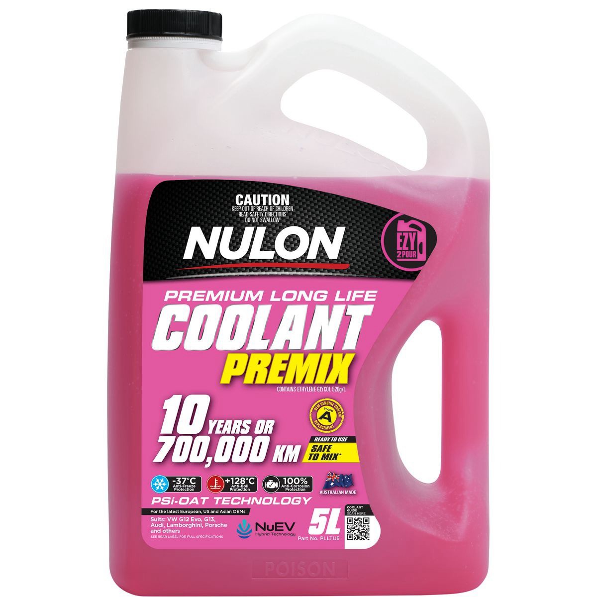 Nulon Premium Long Life Pink Coolant Premix 5L - PLLTU5 Car Service