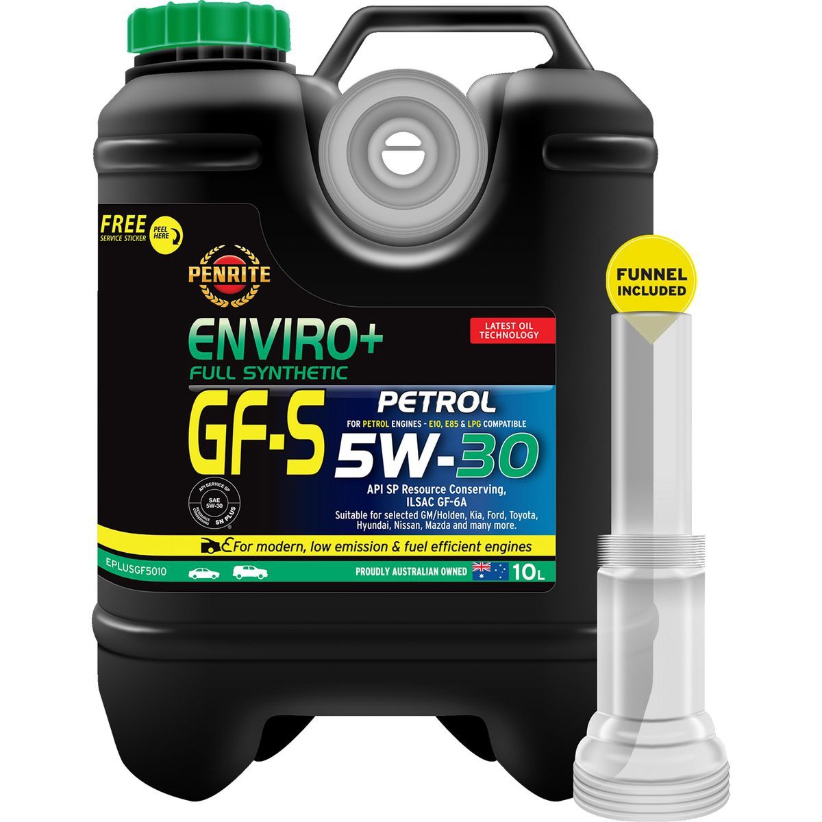 Penrite Enviro+ GF-S 5W-30 Engine Oil 10L - EPLUSGF5010 Car Service