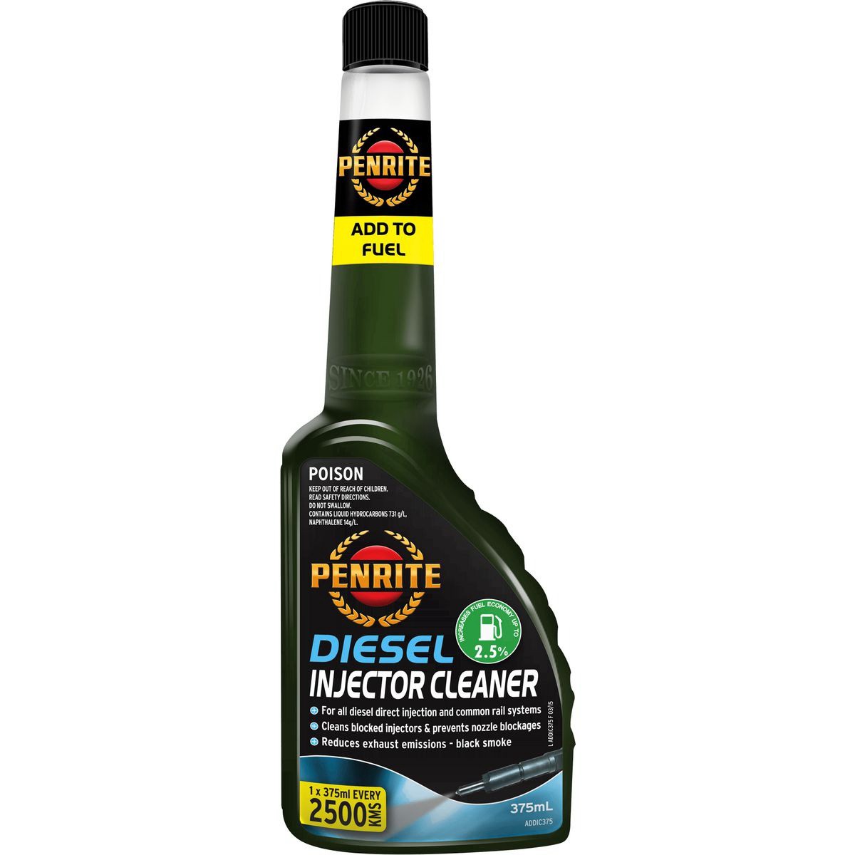 Penrite Diesel Injector Cleaner 375mL - ADDIC375 Car Service Workshop Tool