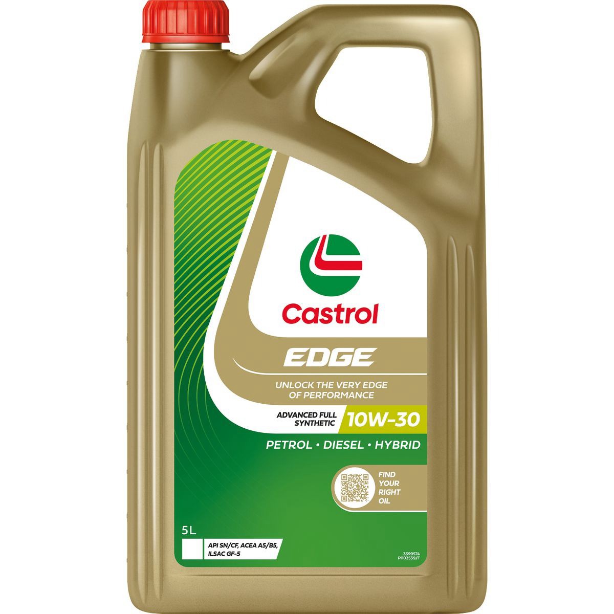Castrol EDGE Synthetic 10W-30 Engine Oil 5L - 3399574 Car Service Workshop Tool