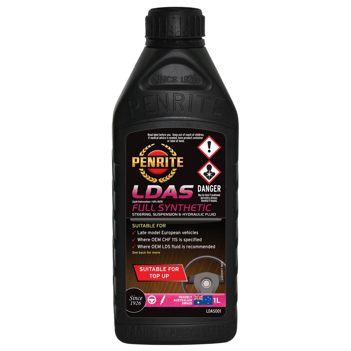Penrite LDAS Power Steering Fluid 1L - LDAS001 Car Service Workshop Tool