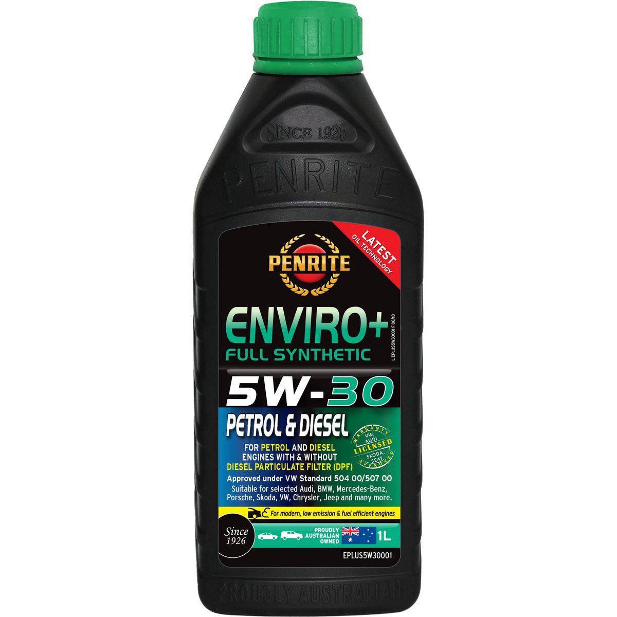 Penrite Enviro+ 5W-30 Engine Oil 1L - EPLUS5W30001 Car Service Workshop Tool