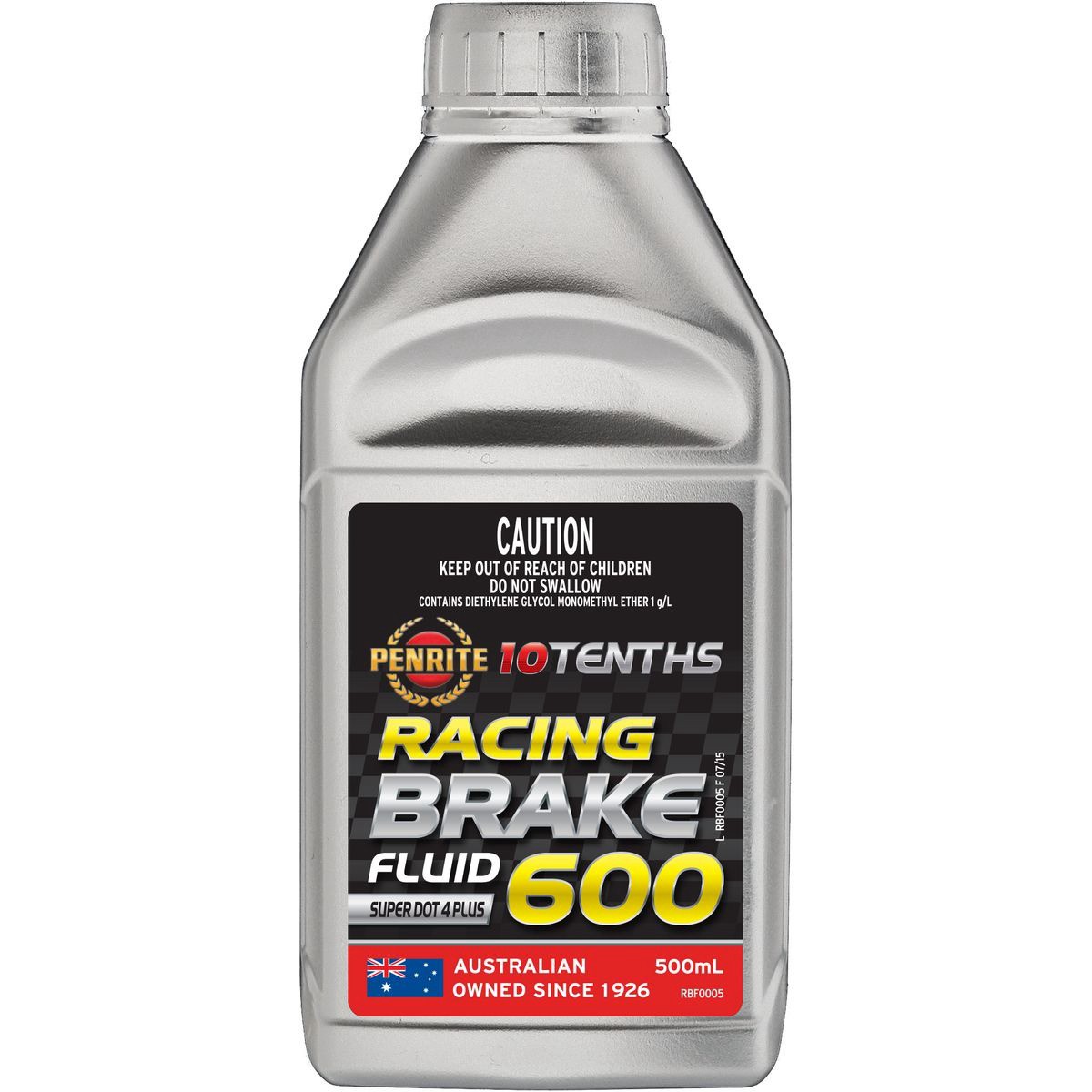 Penrite Super DOT 4 Racing Brake Fluid 500mL - RBF0005 Car Service Brake Parts