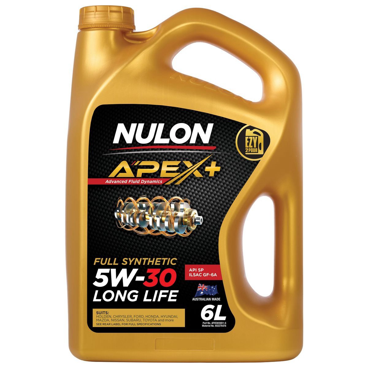Nulon Apex+ Long Life 5W-30 Engine Oil 6L - APX5W30D1-6 Car Service