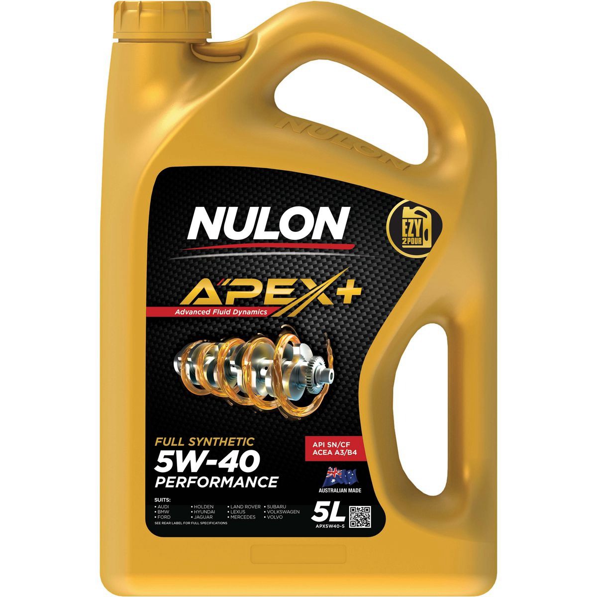Nulon Apex+ Performance 5W-40 Engine Oil 5L - APX5W40-5 Car Service