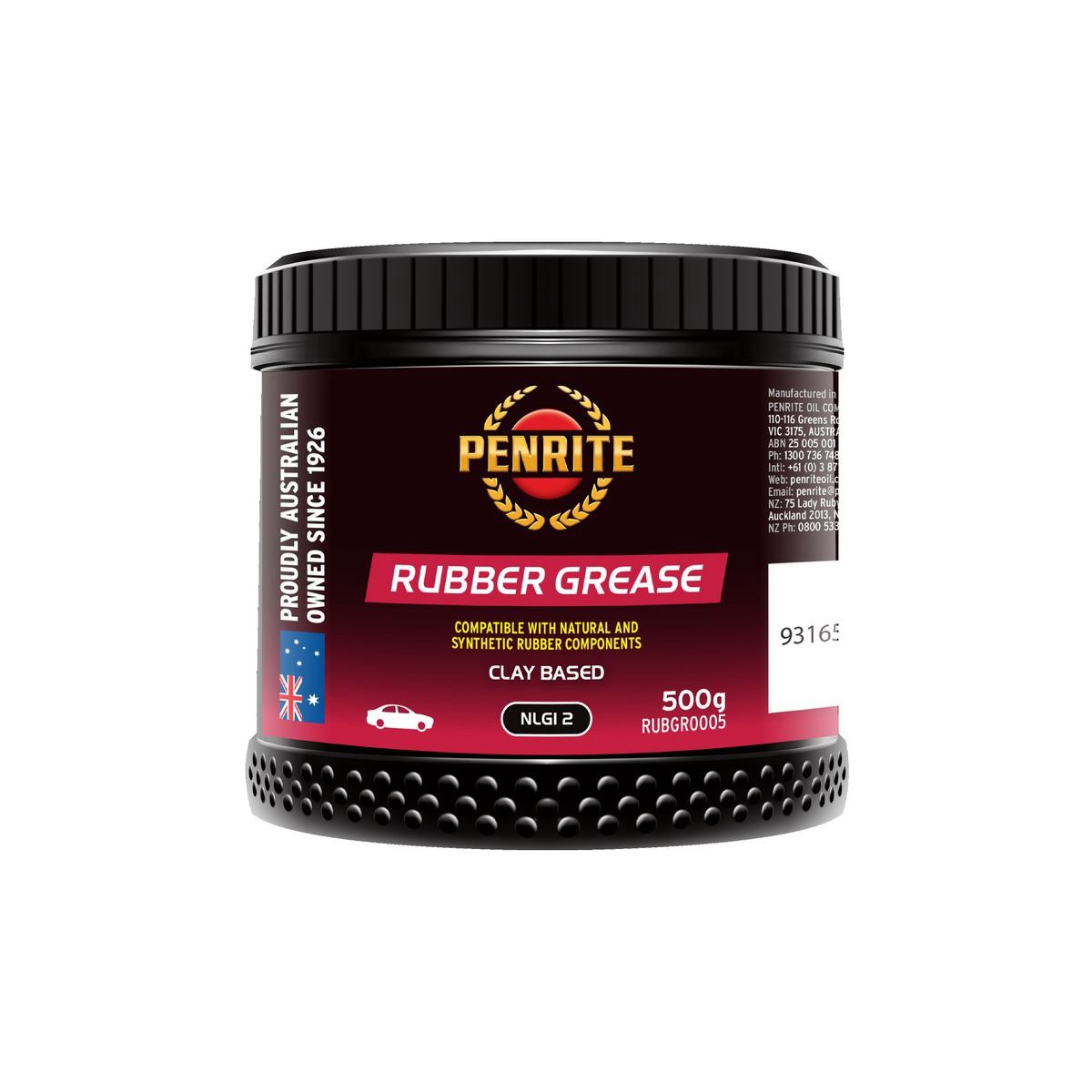 Penrite Rubber Grease 500g - RUBGR0005 Car Service Workshop Tool