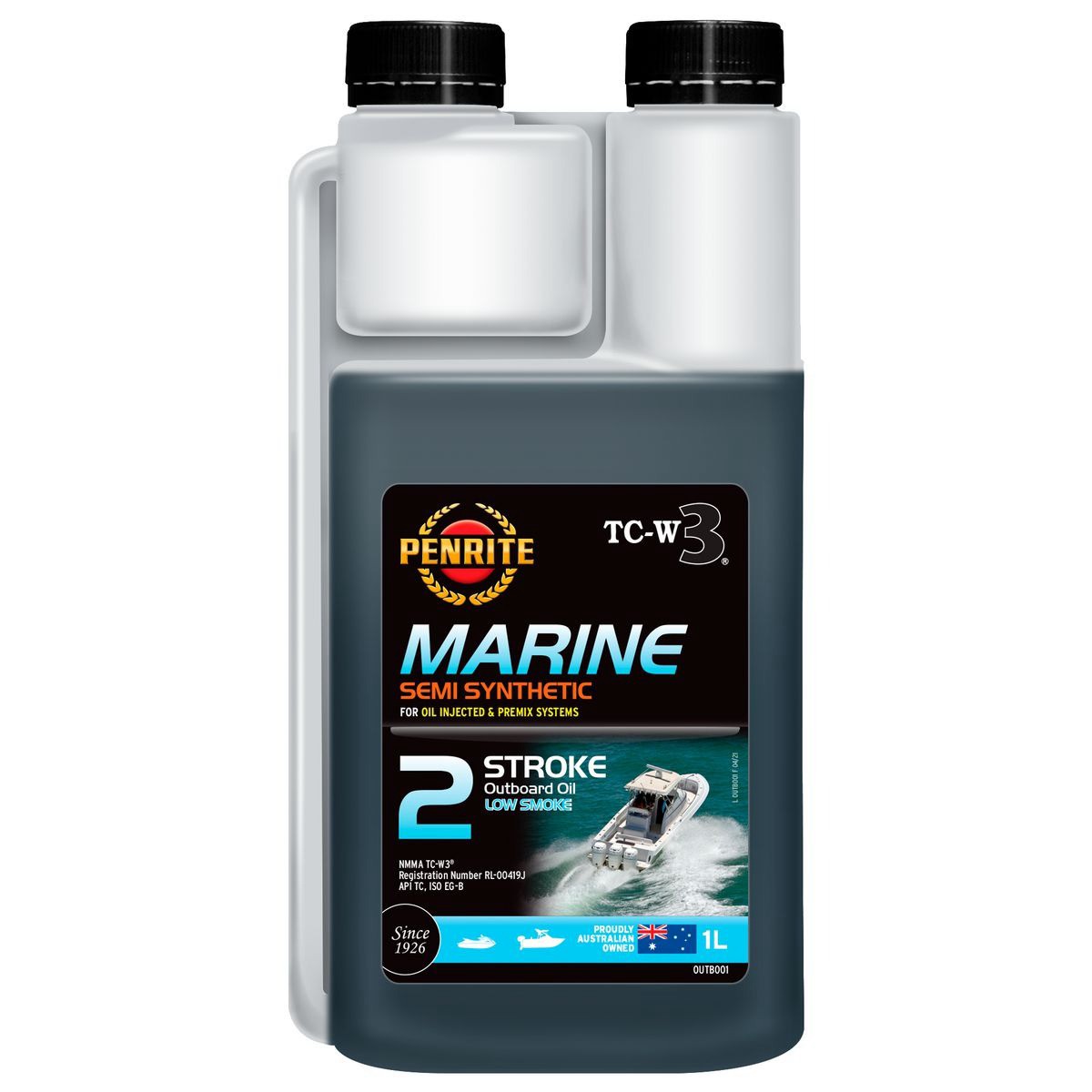 Penrite Marine Outboard 2 Stroke Oil 1L - OUTB001 Car Service Workshop Tool