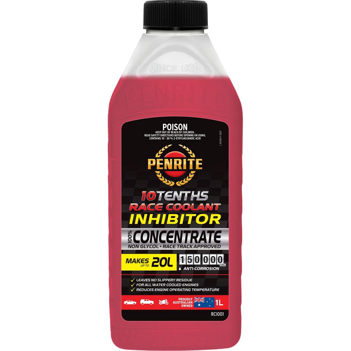 Penrite 10 Tenths Race Coolant Inhibitor Concentrate 1L - RCI001 Car Service