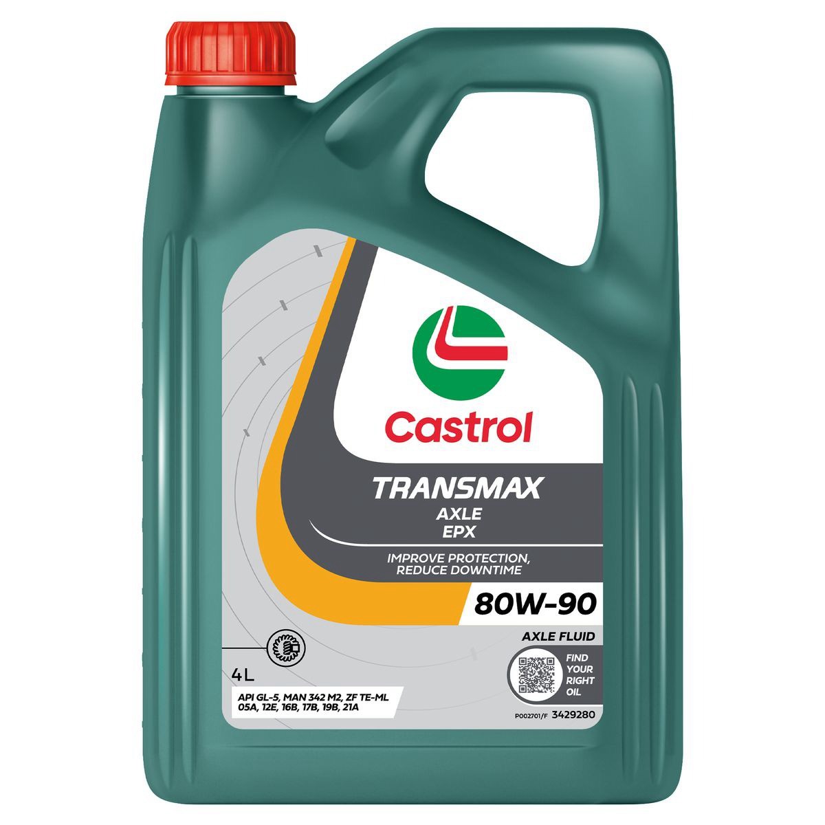 Castrol Transmax Axle EPX 80W-90 Gear Oil 4L - 3429280 Car Service Workshop Tool
