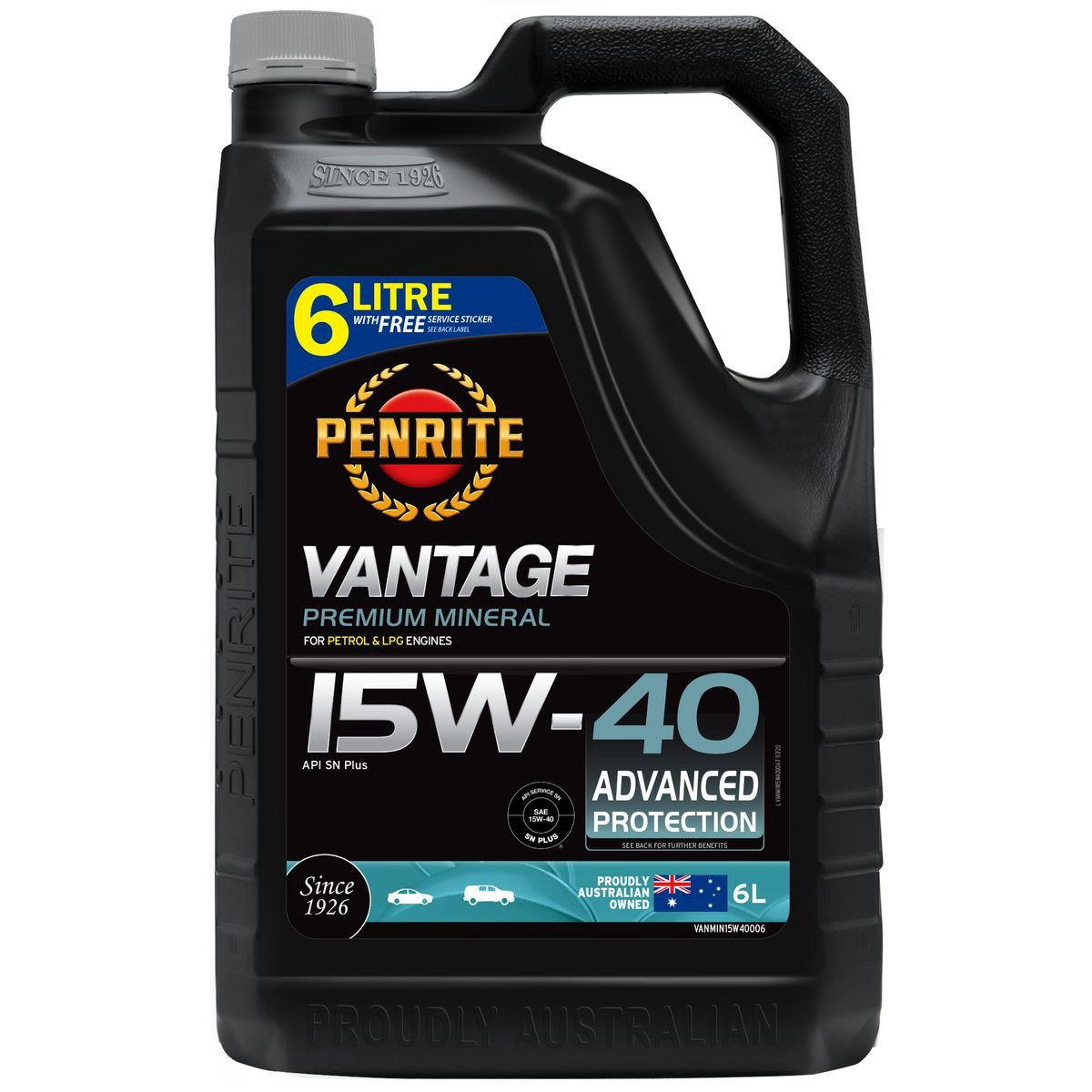 Penrite Vantage Premium Mineral 15W-40 Engine Oil 6L - VANMIN15W40006 Auto