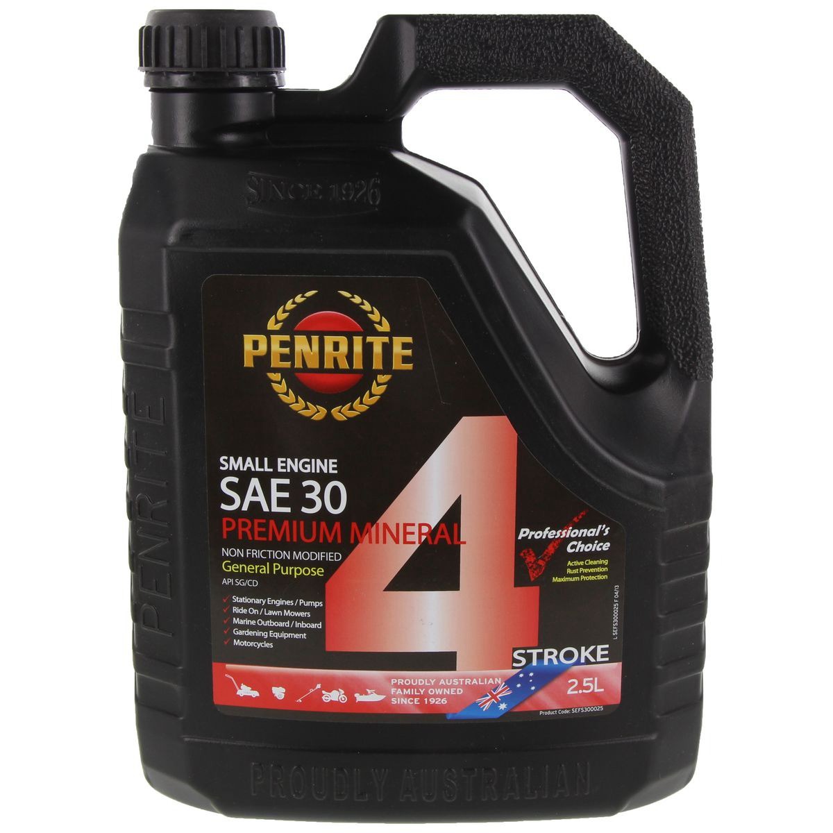 Penrite Small Engine 4-Stroke SAE 30 2. 5L - SEFS300025 Car Service
