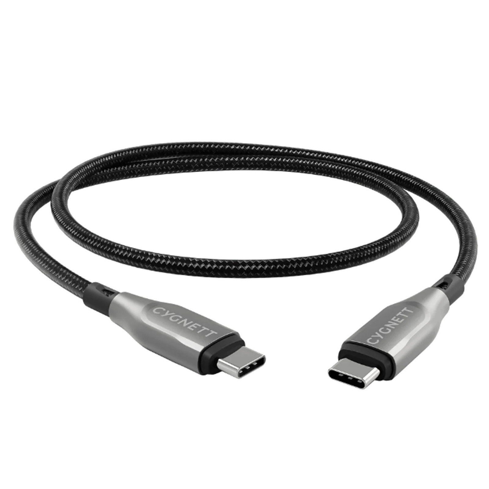 Cygnett Armoured USB-C to USB-C Cable 2m-Black CY4676PCTYC Double Braided Nylon